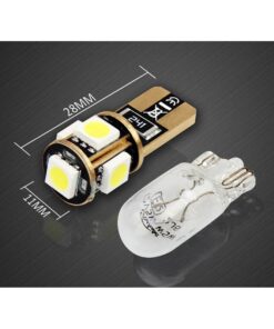 10x Lampade LED T10 W5W Canbus 12V 5 SMD 6000K + Leva Smontaggio Antigraffio