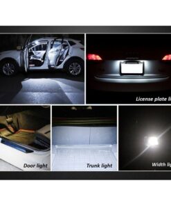 10x Lampade LED T10 W5W Canbus 12V 5 SMD 6000K + Leva Smontaggio Antigraffio