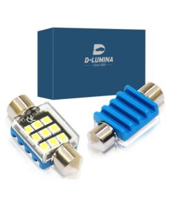 4 Lampade LED T11 Canbus 36mm 12V 2W con 6 SMD 3030 Bianco 6000K No Polarità