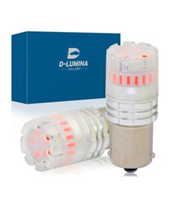 Lampada Led 1156 BA15S P21W Canbus Rosso 12V No Polarita IP67 Illuminazione 360 Gradi