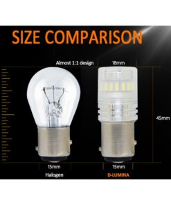 Alternative view of Lampada Led 1157 BAY15D P21/5W Canbus Bianco 12V No Errore IP67 Illuminazione 360 Gradi