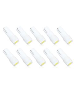 10 Lampadine LED T5 12V W1.2W Bianche 6000K SMD 5050 per Cruscotto Auto Moto