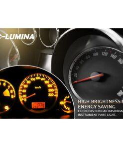 10 Lampadine Led T5 12V W1,2W Colore Giallo Arancione Con Smd 5050 Luci Cruscotto