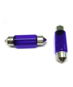 Coppia 2 Lampade Alogena T11 C5W 12V 5W Siluro 36mm SV8.5 Effetto Xenon Bianco Interni Targa