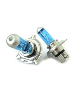 Coppia 2 Lampade H4 P43t 12V 60/55W Effetto Xenon Bianco Fari Anabbaglianti e Abbaglianti