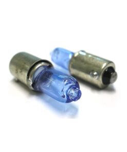 Coppia 2 Lampade H6W 12V 6W BAX9s Bianco Effetto Gas Xenon Per Luci Posizione Auto