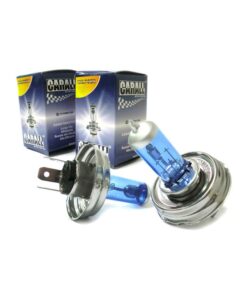 Coppia 2 Lampade H5 H4 P45t 12V 60/55W Effetto Xenon Bianco Compatibile Auto d’Epoca