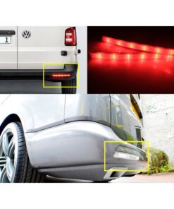 Kit 2 Fanali Posteriori A Led Trasparente Luce Rosso Bianco Per VW T5 Transporter Multivan 2012-2015 Caravelle 2014