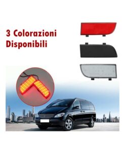 Kit 2 Fanali Posteriori A Led Nero Fume Per Mercedes Benz Sprinter Viano Sostituzione Riflettore Catarifrangente Originale