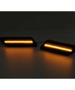 Kit Freccia Laterale a Led Side Marker Lente Nero Fume Luce Arancione Per BMW Serie 3 F30 320 328 330 340 335