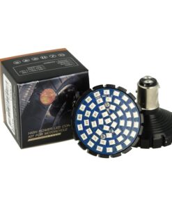 Lampada Led BAY15D 1157 Rosso Per Moto Harley Davidson Canbus No Errore Luce Posizione e Stop No Polarita 48 Smd 2835