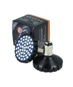 Lampada Led BAY15D 1157 Rosso Per Moto Harley Davidson Canbus No Errore Luce Posizione e Stop No Polarita 48 Smd 2835