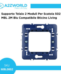 Supporto Telaio 2 Moduli Per Scatola 502 MBL 2M Blu Compatibile Bticino Living BLN0202