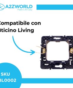 Supporto Telaio 2 Moduli Per Scatola 502 MBL 2M Blu Compatibile Bticino Living BLN0202