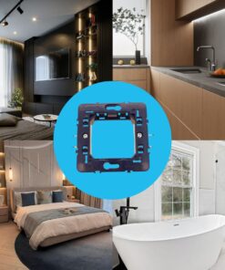 Supporto Telaio 2 Moduli Per Scatola 502 MBL 2M Blu Compatibile Bticino Living BLN0202