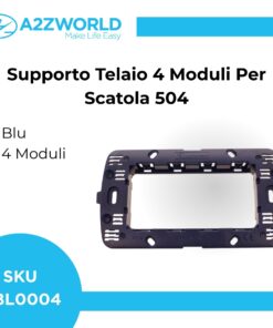 Supporto Telaio 4 Moduli Per Scatola 504 MBL 4M Blu Compatibile Bticino Living BLN0204