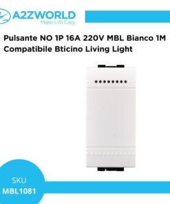 Pulsante NO 1P 16A 220V MBL Bianco 1M Compatibile Bticino Living Light BLB1001