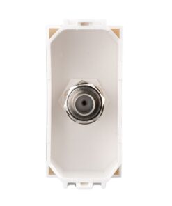 Presa TV SAT A Vite Satellitare Tipo F MBL Bianco 1M Compatibile Bticino Living Light BLB2252