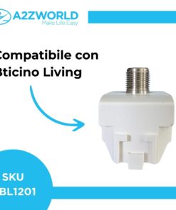 Presa TV SAT A Vite Satellitare Tipo F MBL Bianco 1M Compatibile Bticino Living Light BLB2252