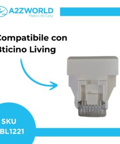 Connettore Telefonica Presa RJ11 MBL Bianco 1M Compatibile Bticino Living Light BLB2354