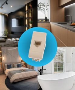 Connettore Telefonica Presa RJ11 MBL Bianco 1M Compatibile Bticino Living Light BLB2354