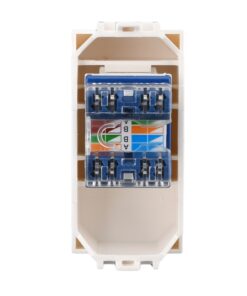 Connettore Rete Presa Dati RJ45 CAT6 MBL Bianco 1M Compatibile Bticino Living Light BLB2356
