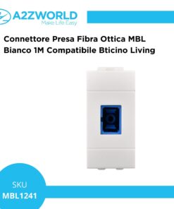 Connettore Presa Fibra Ottica MBL Bianco 1M Compatibile Bticino Living Light