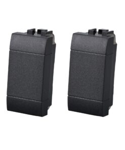 2 Pezzi Copritasti Copriforo Falso Polo  MBL Nero 1M Compatibile Bticino Living International BLN0100