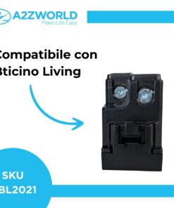 Presa Bipasso Bivalente 2P+T 10/16A 220V MBL Nero 1M Compatibile Bticino Living International BLN2001