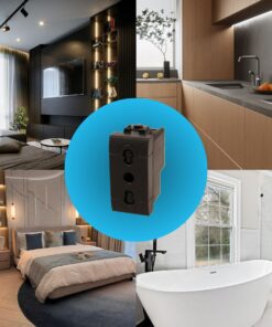 Presa Bipasso Bivalente 2P+T 10/16A 220V MBL Nero 1M Compatibile Bticino Living International BLN2001