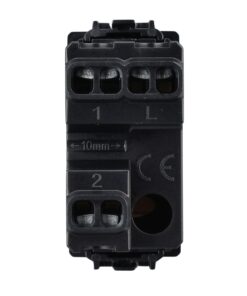 Deviatore 1P 16A 220V MBL Nero 1M Compatibile Bticino Living International BLN0801