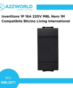 Invertitore 1P 16A 220V MBL Nero 1M Compatibile Bticino Living International BLN0901