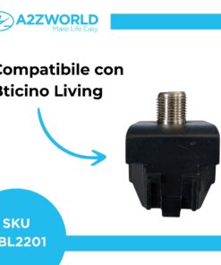 Presa TV SAT A Vite Satellitare Tipo F MBL Nero 1M Compatibile Bticino Living International BLN2252