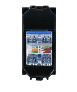 Connettore Rete Presa Dati RJ45 CAT6 MBL Nero 1M Compatibile Bticino Living International BLN2356