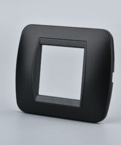 Placca Plastica Ovale MBL 2M Nero Compatibile Bticino Living