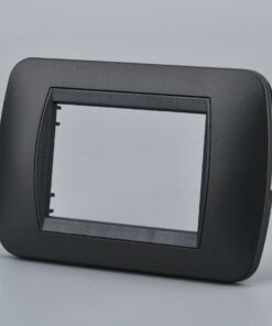 Placca Plastica Ovale MBL 3M Nero Compatibile Bticino Living BLN88302