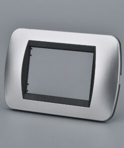 Placca Plastica Ovale MBL 3M Grigio Compatibile Bticino Living BLN88306