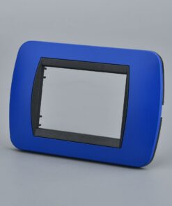 Placca Plastica Ovale MBL 3M Blu Compatibile Bticino Living