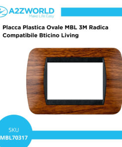 Placca Plastica Ovale MBL 3M Radica Compatibile Bticino Living BLN88303