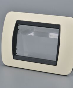 Placca Plastica Ovale MBL 3M Sabbia Compatibile Bticino Living BLN88309