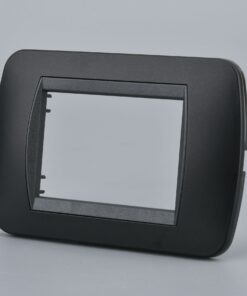 Placca Plastica Ovale MBL 3M Acciaio Scuro Compatibile Bticino Living BLN88307