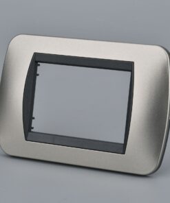 Placca Plastica Ovale MBL 3M Titanio Compatibile Bticino Living BLN88308