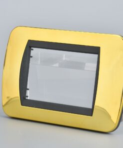 Placca Plastica Ovale MBL 3M Oro Lucido Compatibile Bticino Living BLN88312