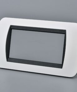 Placca Plastica Ovale MBL 4M Bianco Compatibile Bticino Living BLN88401