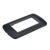 Placca Plastica Ovale MBL 4M Nero Compatibile Bticino Living BLN88402