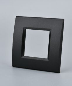 Placca Plastica Quadrata MBL 2M Nero Compatibile Bticino Living