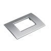 Placca Plastica Quadrata MBL 3M Grigio Compatibile Bticino Living BLN89306