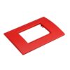 Placca Plastica Quadrata MBL 3M Rosso Compatibile Bticino Living