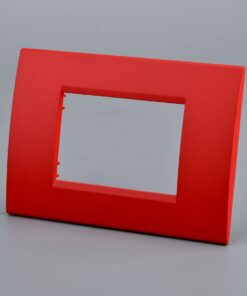 Placca Plastica Quadrata MBL 3M Rosso Compatibile Bticino Living