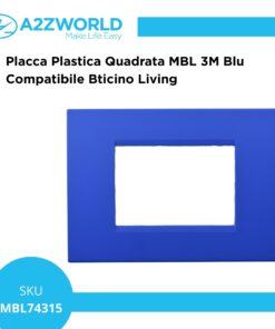 Placca Plastica Quadrata MBL 3M Blu Compatibile Bticino Living